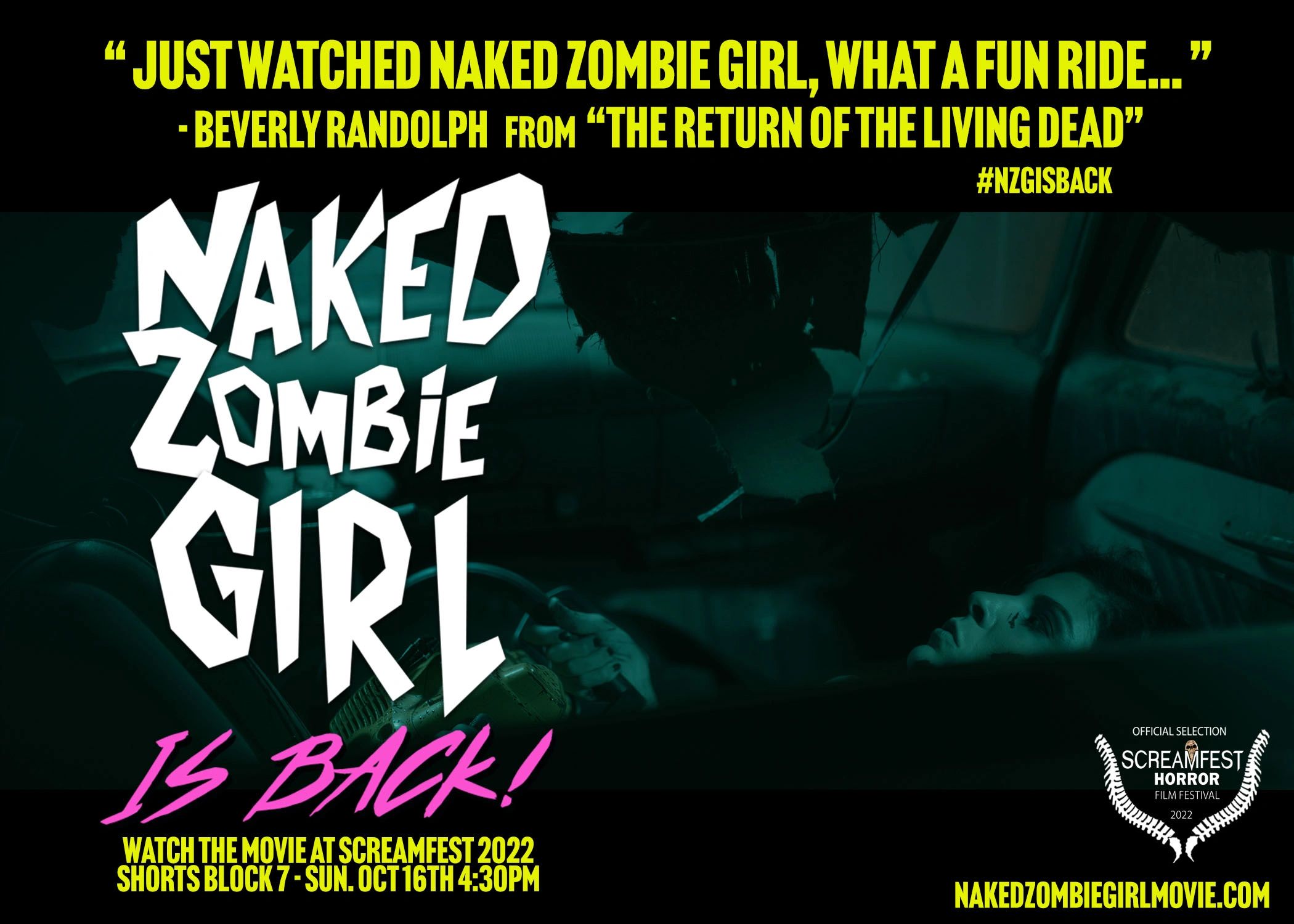 Naked Zombie Girl Is Back — Beverly Randolph quote poster